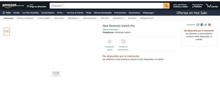 Nintendo Switch Pro засветилась на Amazon задолго до анонса