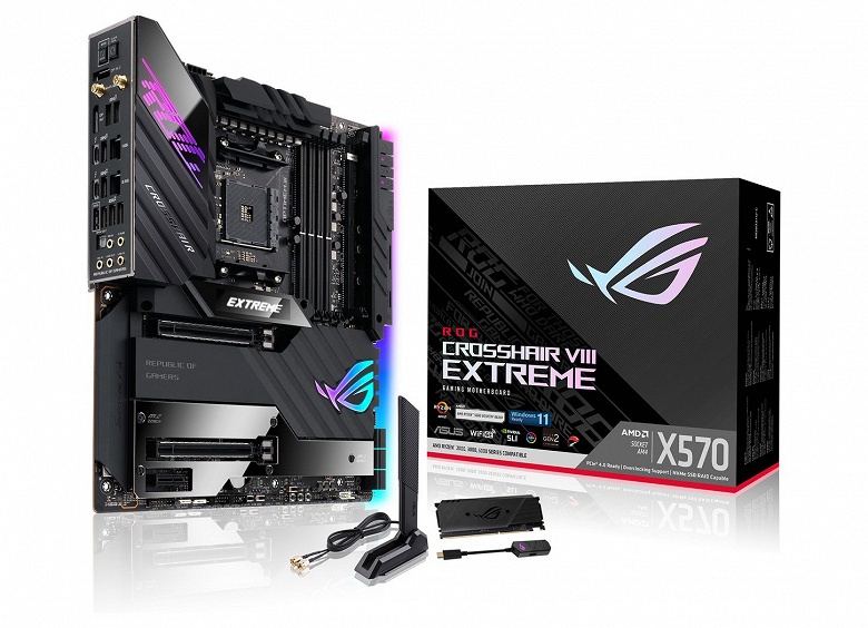 Системная плата Asus ROG Crosshair VIII Extreme рассчитана на процессоры AMD в исполнении AM4