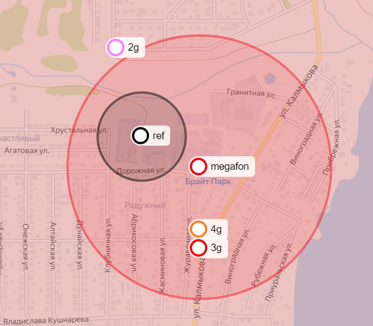 Карта вышек сотовой связи калужская область