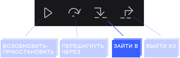 Кнопка «Зайти в» на панели навигации