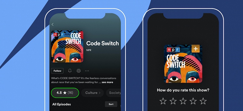 В Spotify теперь можно ставить оценки подкастам