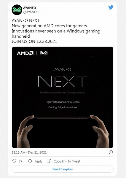 Портативная игровая консоль Aya Neo Next будет построена на процессоре AMD нового поколения