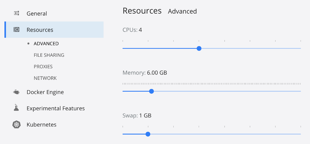 Docker cpu