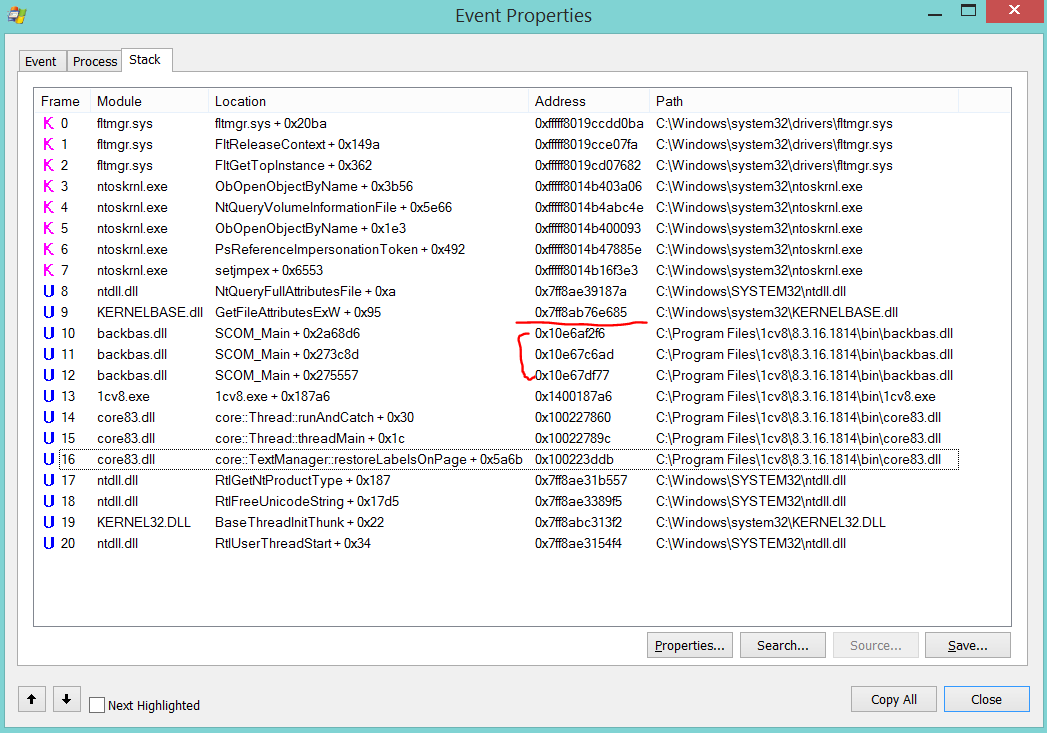 Использование procmon от sysinternals для диагностики проблемных мест в исполняемом коде - 4