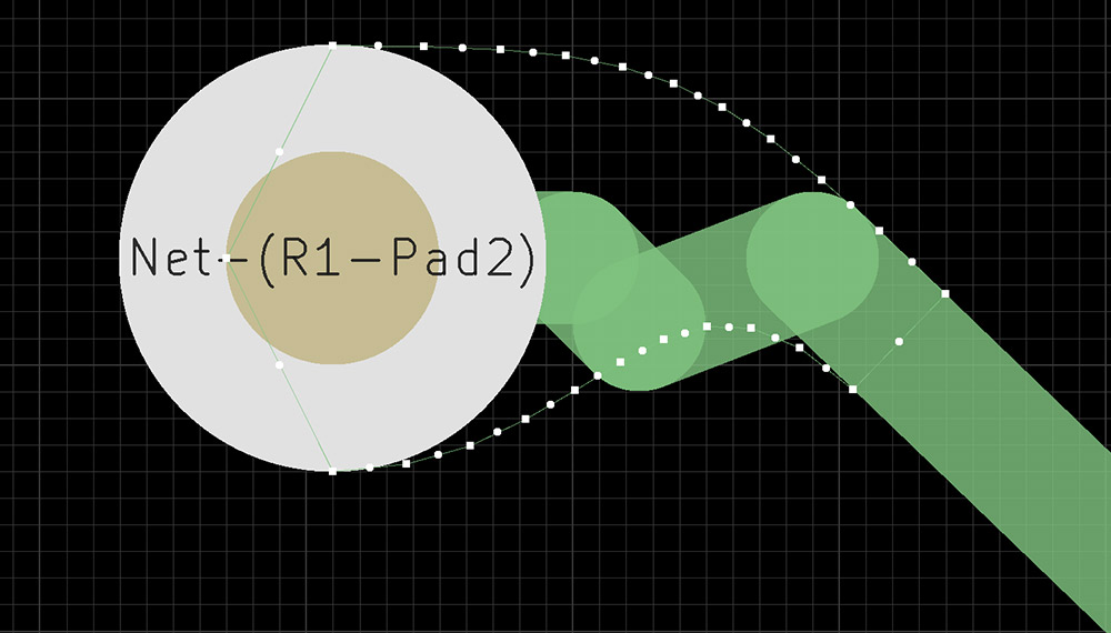 KiCad: скругление дорожек и создание каплевидных падов - 22