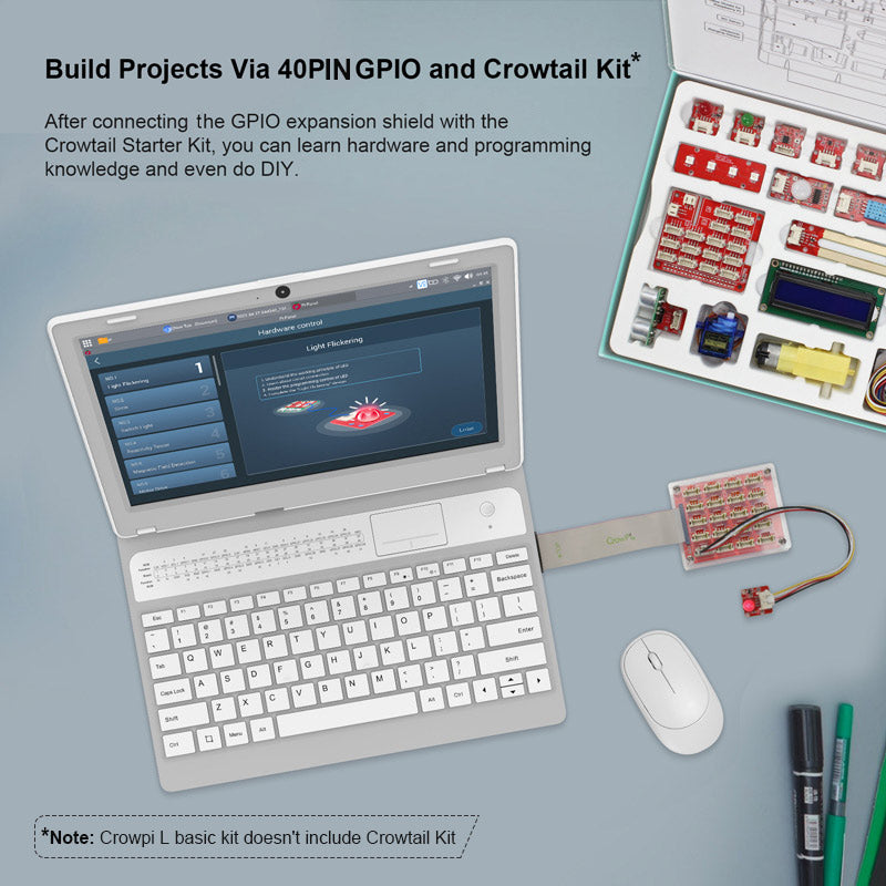 CrowPi L: ноутбук на базе Raspberry Pi для обучения и проектирования электроники. Характеристики и возможности - 5