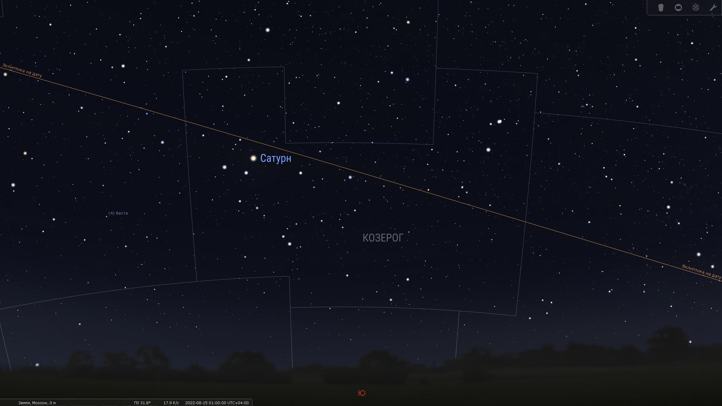 Ночь с 14 на 15 августа 2022. Противостояние Сатурна - 6