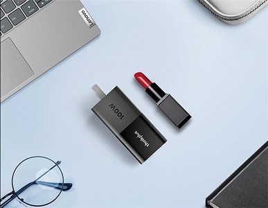 «Губная помада» мощностью 100 Вт. Представлено зарядное устройство Lenovo Thinkplus Lipstick 100W GaN