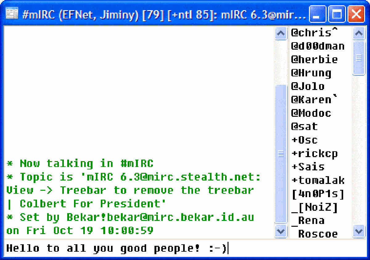 30 строк кода. Мирк чат. MIRC. IRC. IRC чат. MIRC чат 2000.