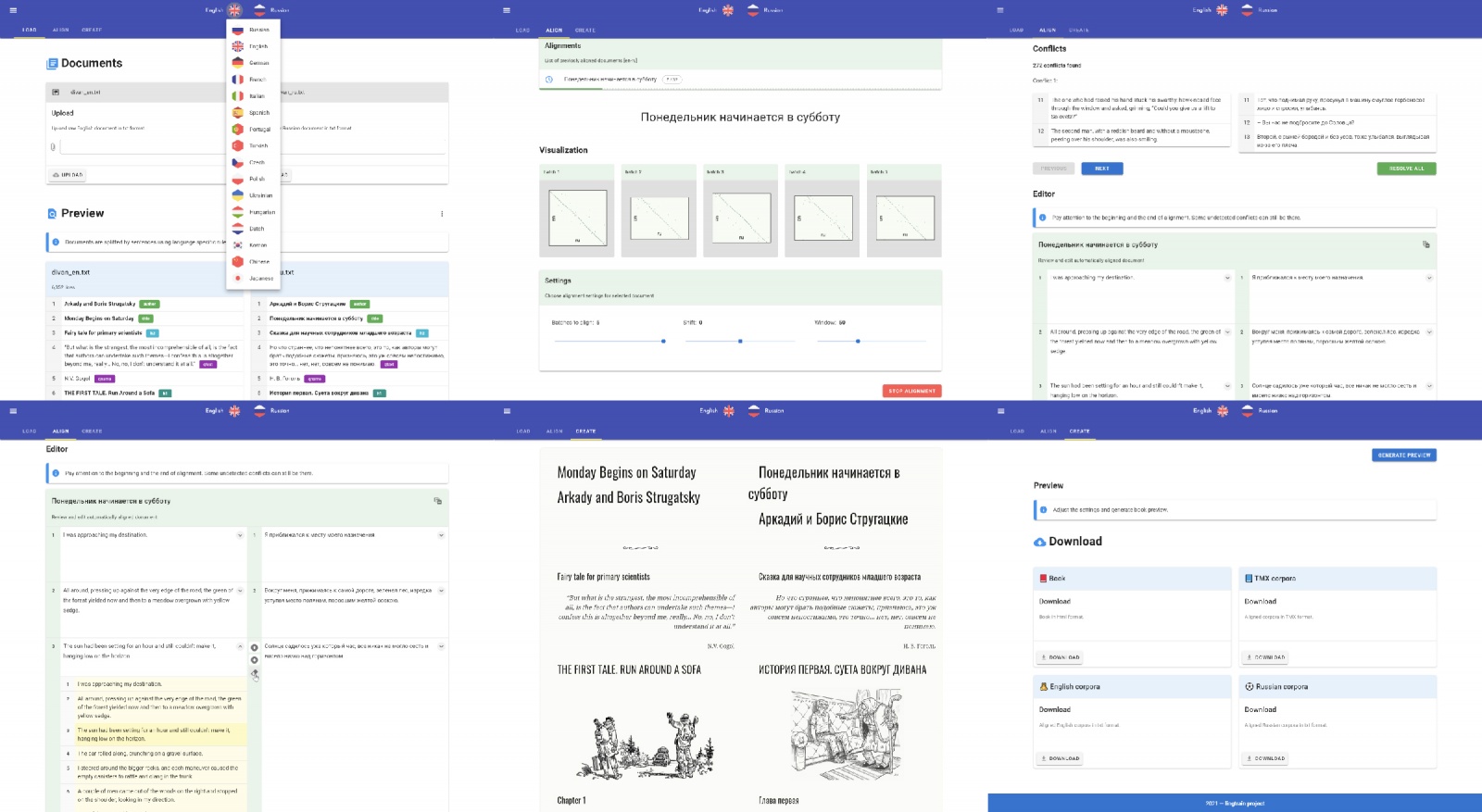 Lingtrain. Приложение для создания мультиязычных книг и параллельных корпусов - 7