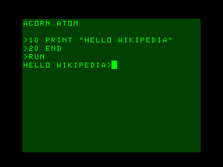 Экран Acorn Atom