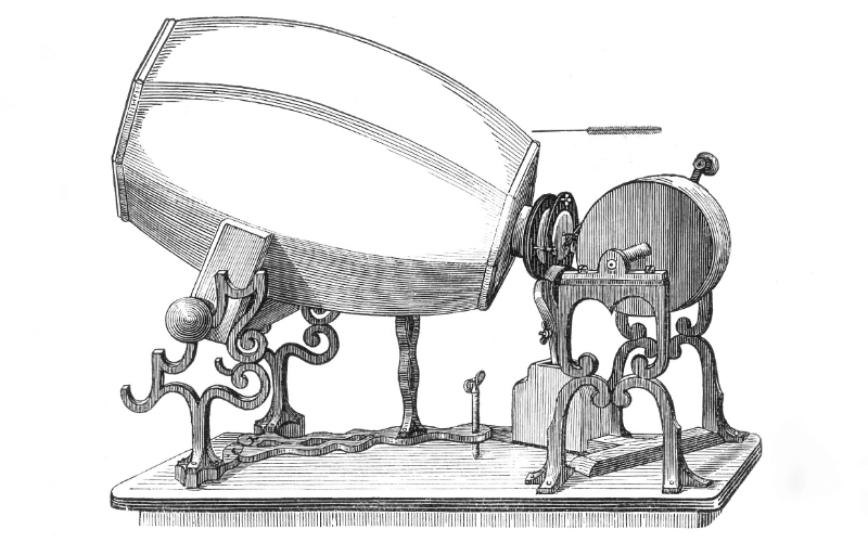 Гравюра, на которой изображен первый фоноавтограф