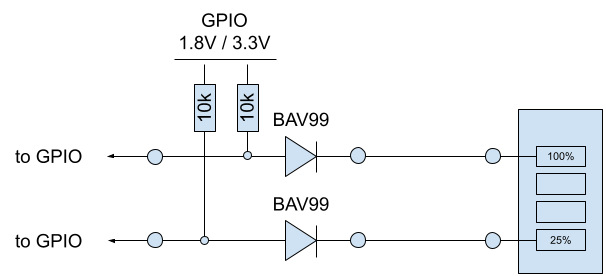 Простая схема подключения индикатора к GPIO