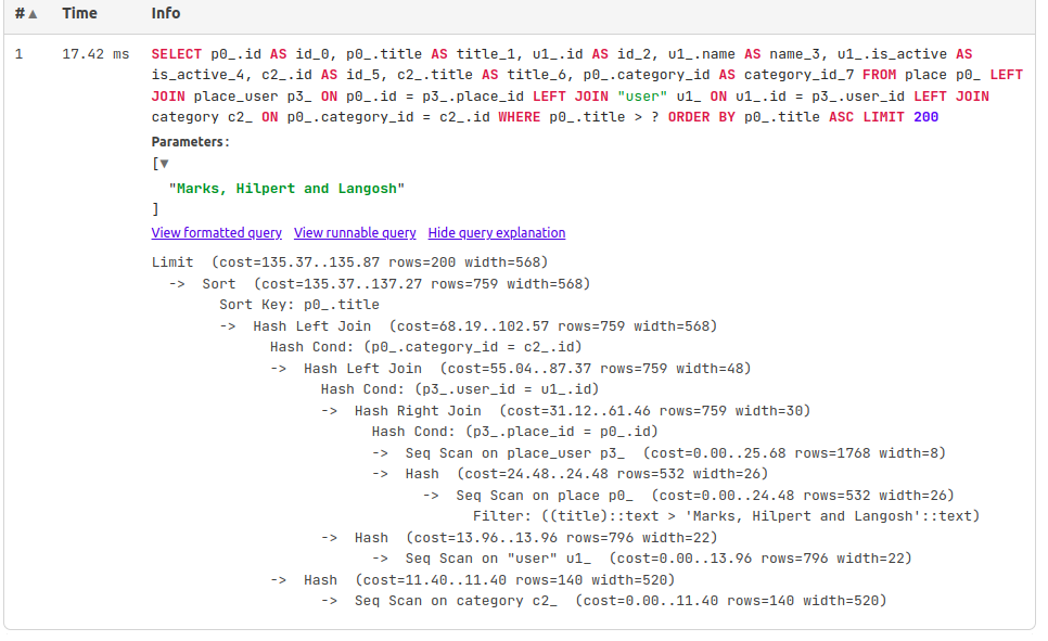 Оптимизация бэкенда приложения с примерами на Symfony. Часть 1 - 8