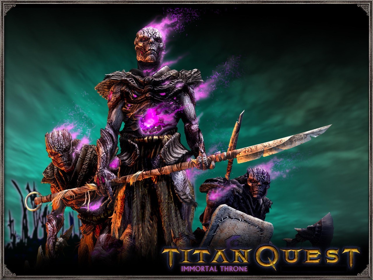 Titan quest аид. Titan Quest: Immortal Throne. Телхин Titan Quest. Titan Quest Immortal Throne Wallpaper. Мегалезий Телхин.