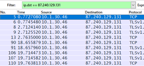 Обзор команды "ip.dst"