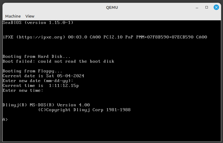 Сборка MS-DOS 4.0 - 8