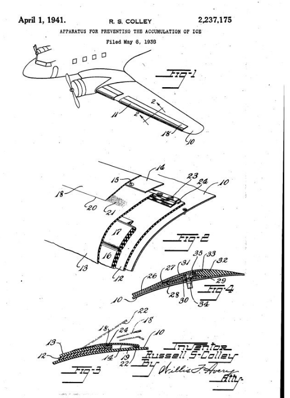 Схема из патента компании Гудрич от 1938 года  