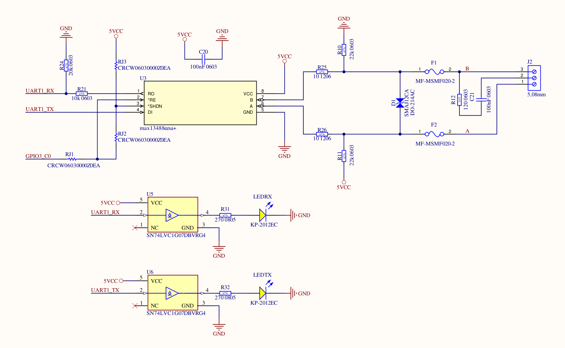 UART - RS485. Версия - MAX13488