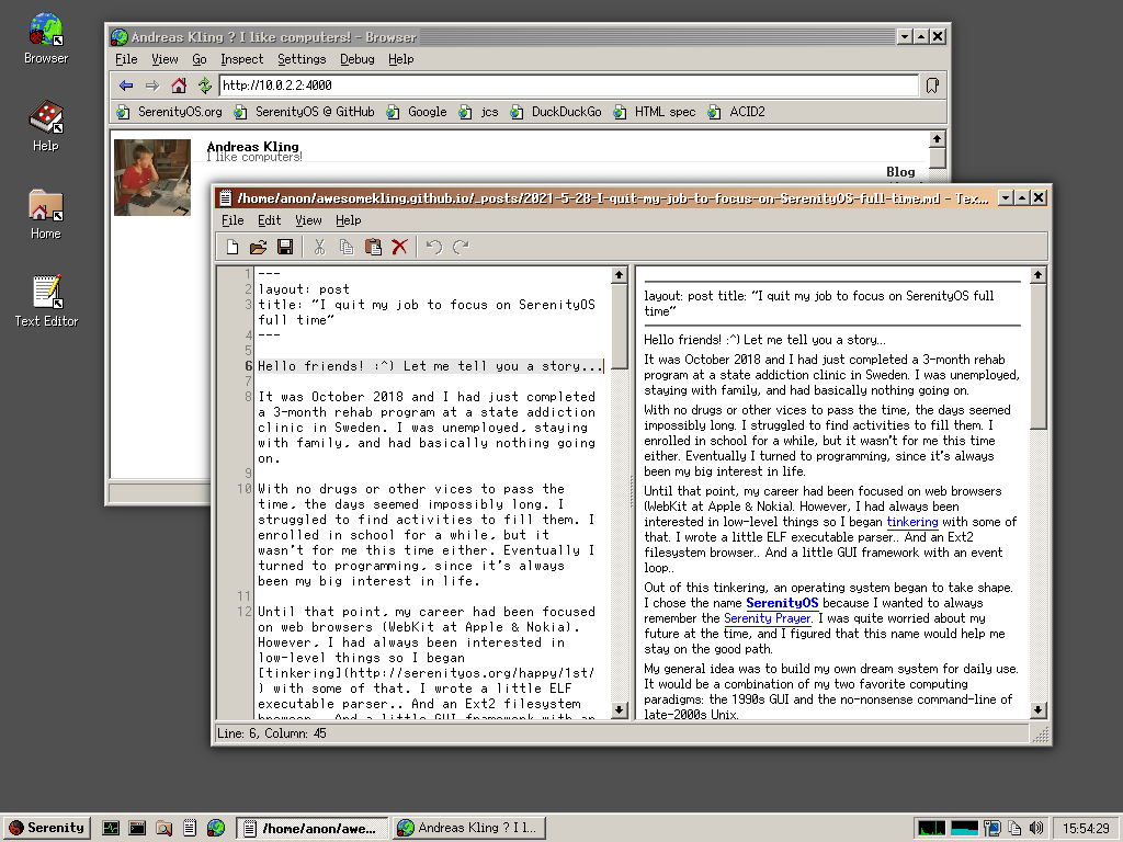 Андреас Клинг, его операционная система SerenityOS и браузер Ladybird - 11