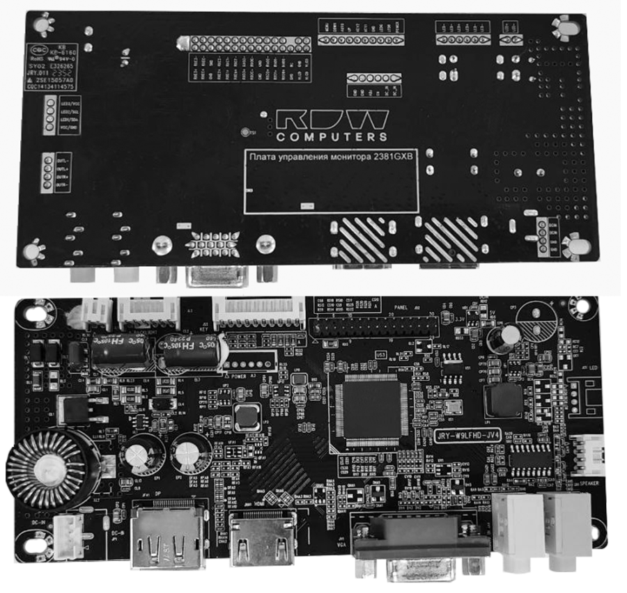 На одной плате стоит лейбл и российской компании и китайской компании JRY (фото с сайта gisp.gow.ru) 