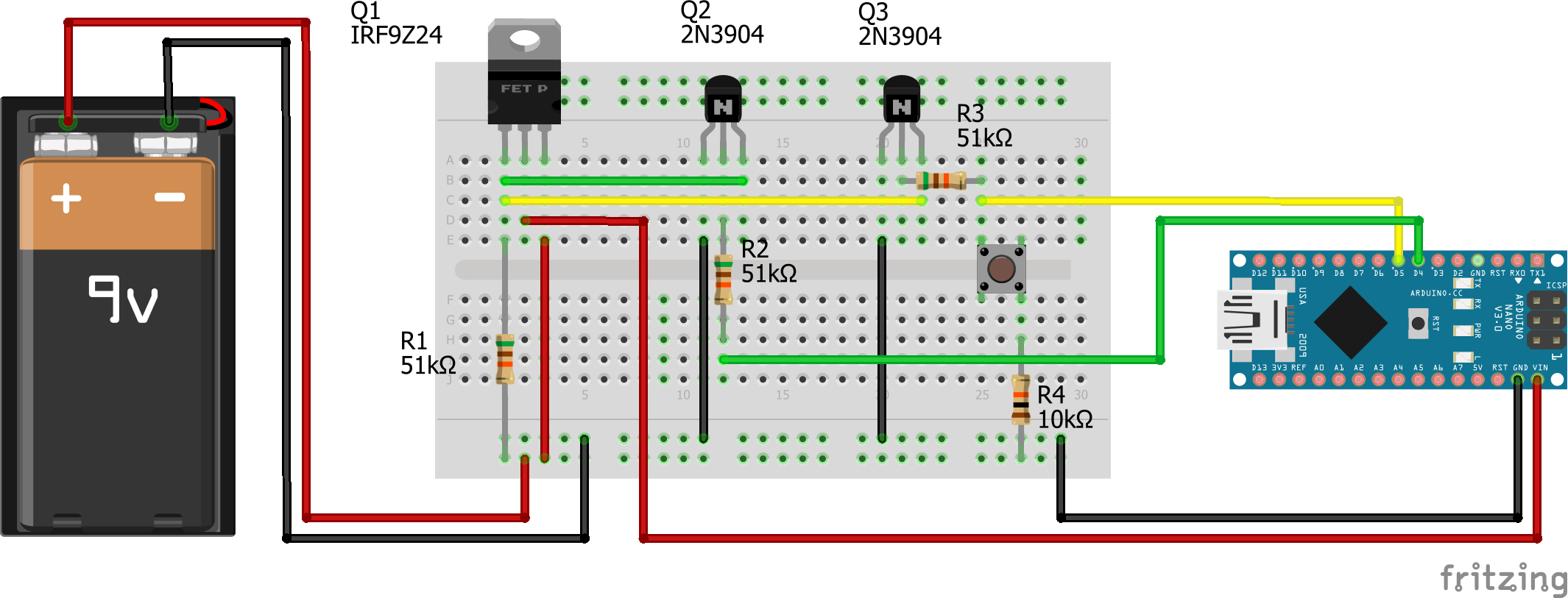 Схема для управления питанием Arduino