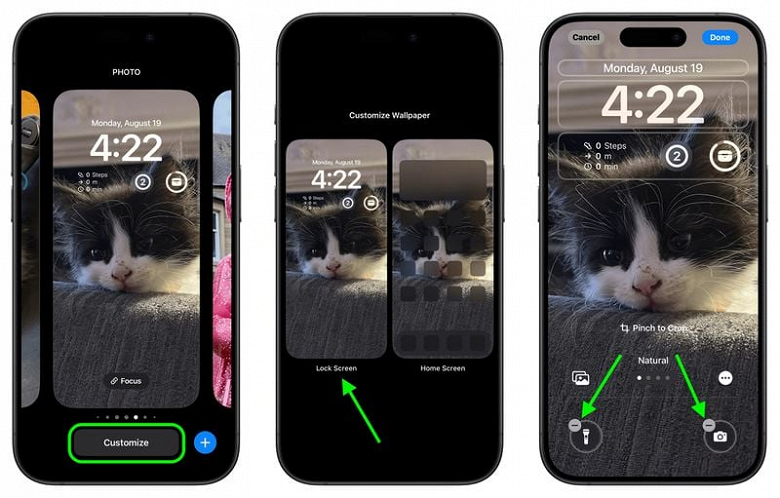 Пользователи бета-версии iOS 18 теперь могут убрать кнопки камеры и фонарика на экране блокировки