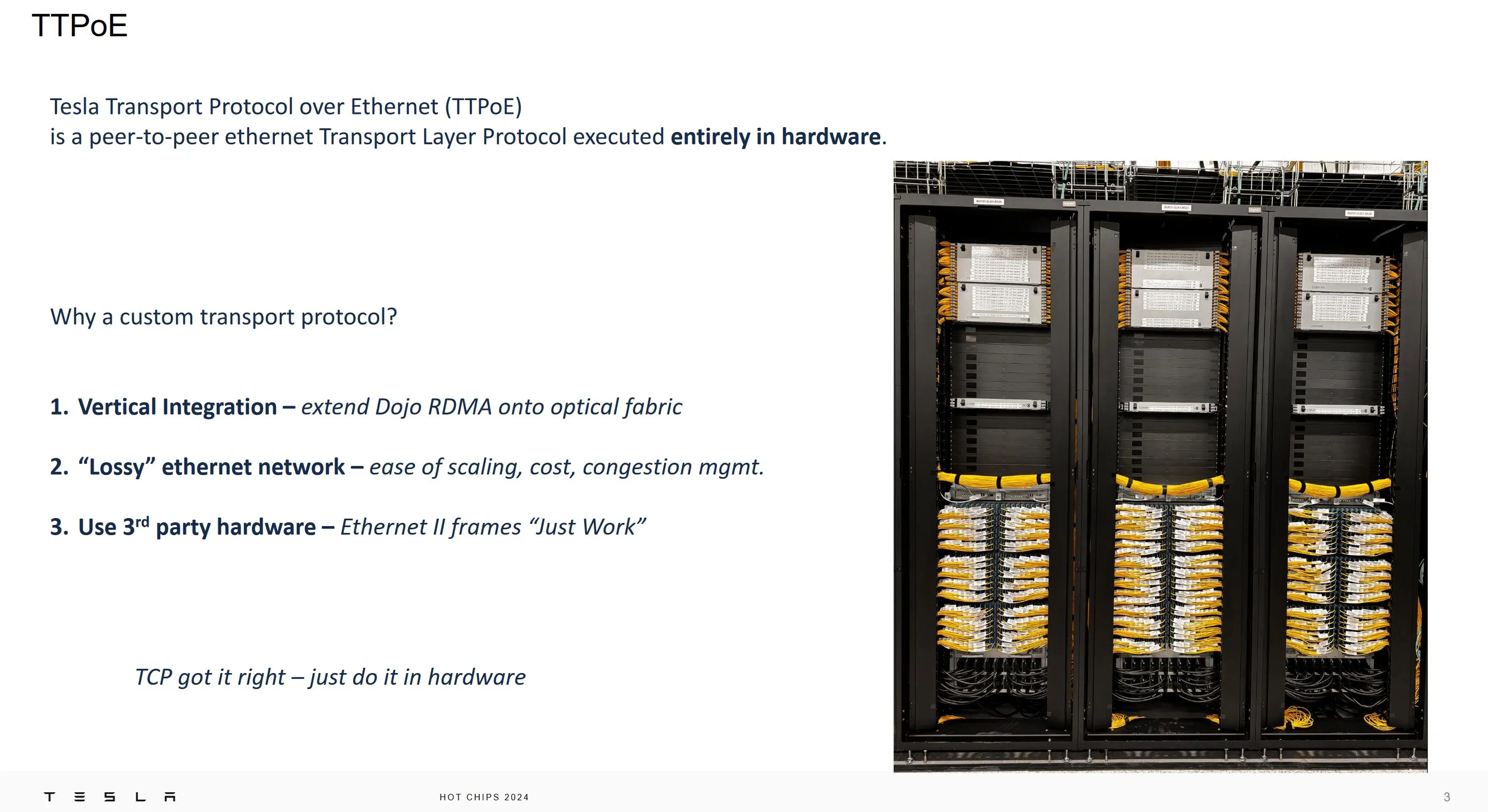 TTPoE от Tesla на выставке Hot Chips 2024: Замена TCP для low latency приложений - 1