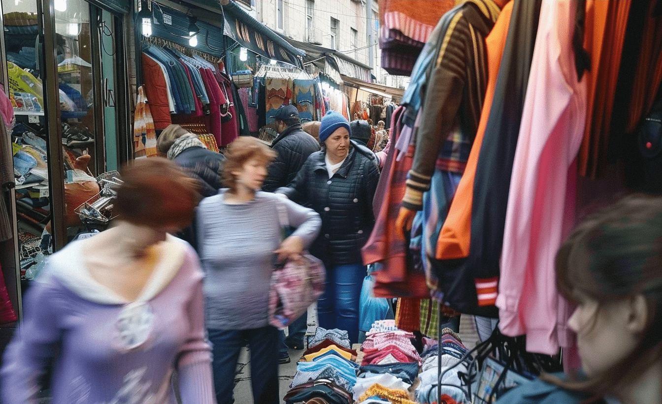 Приехал в Москву, начал торговать на рынках.  