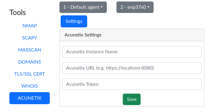 Связывание Acunetix с SeteZor