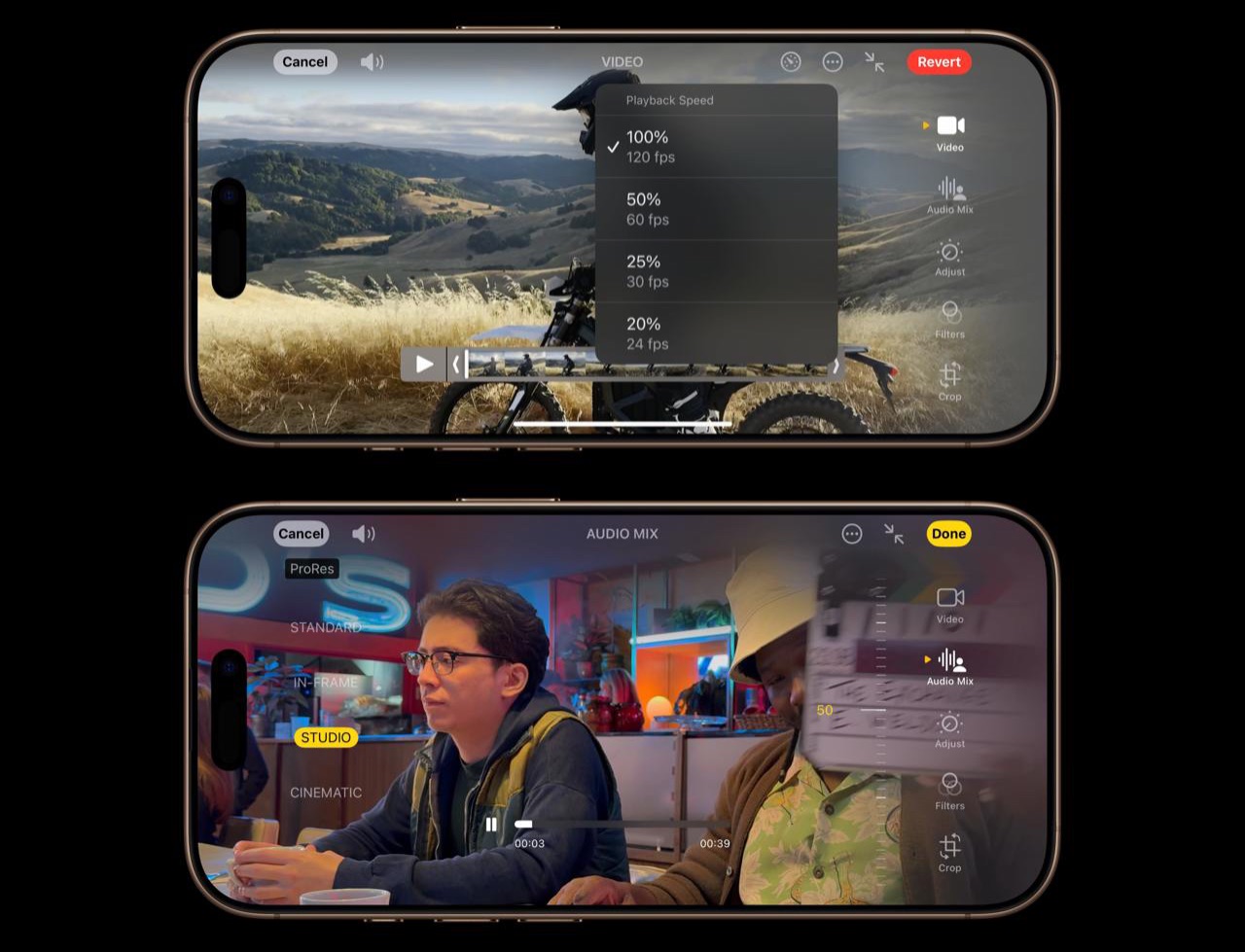Съёмка 120fps видео в 4К и AudioMix – ещё две интересные фишки новых iPhone