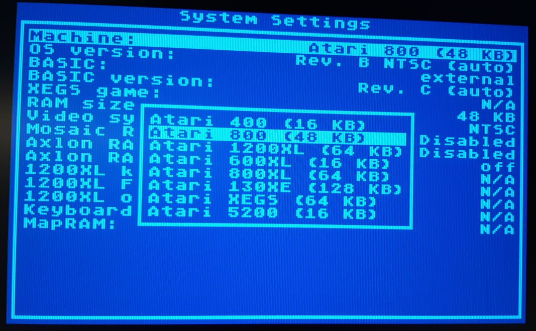 atari800 — Atari 800 - 65XE… на Мурмуляторе - 3