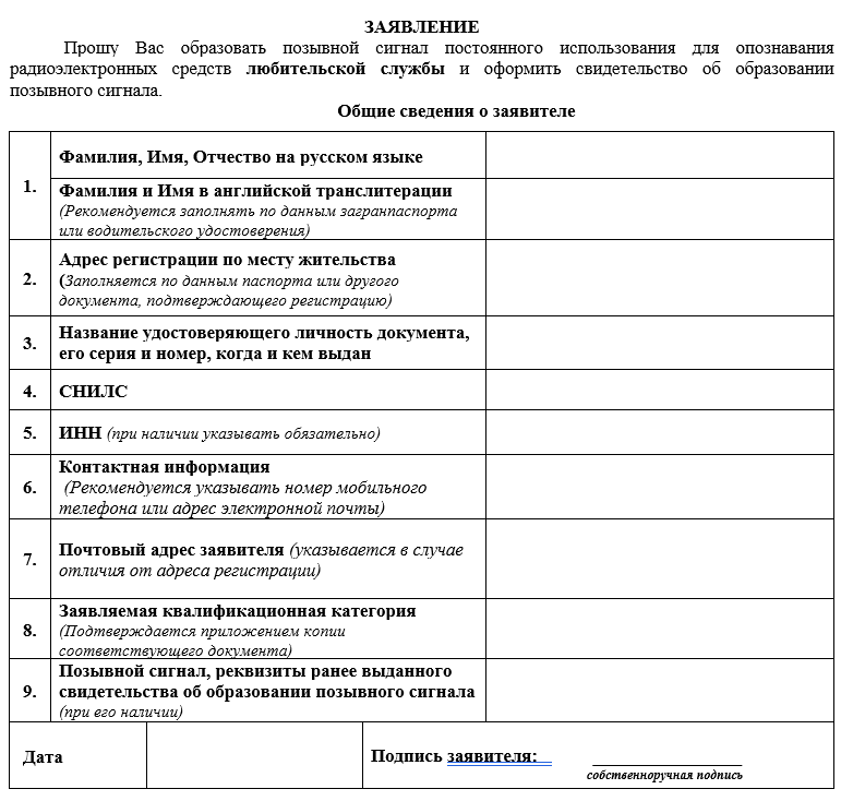Как получить радиолюбительский позывной в 2024 году - 4