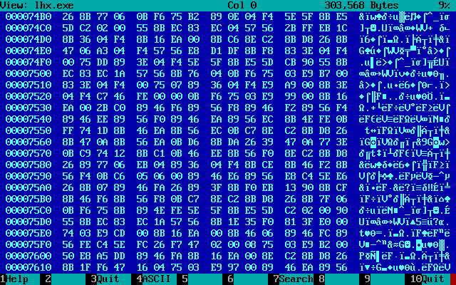 А надо было пытаться понять, глядя на такую (Hex-view). Но про оба способа просмотра (и редактирования) я знал.