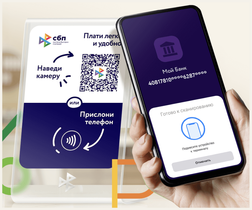 Таблички с NFC-метками для оплаты через СБПэй