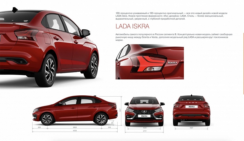 Страничка Lada Iskra появилась на официальном сайте Lada: Iskra гораздо просторнее Granta