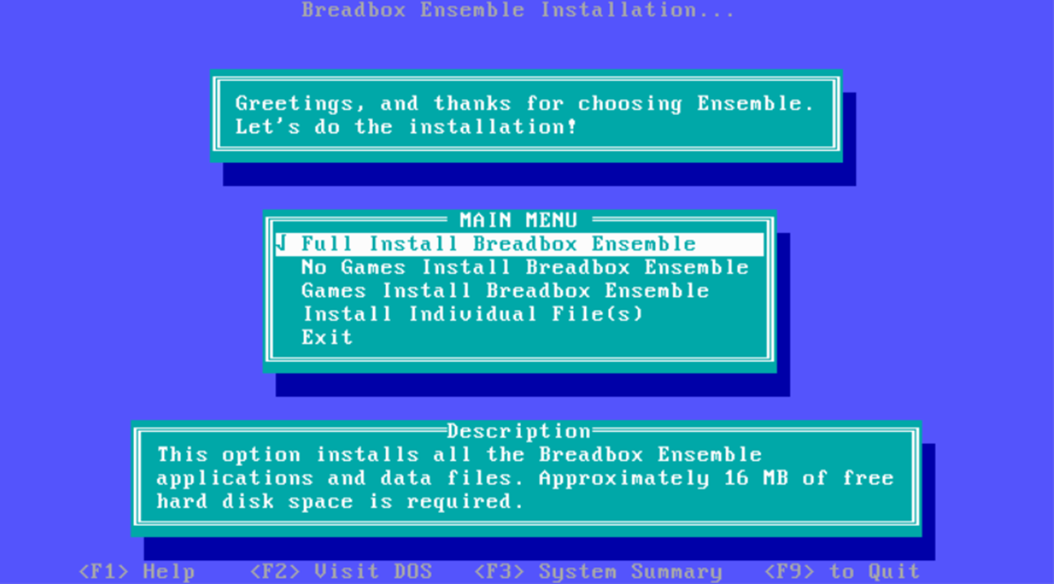 Детальный взгляд на Breadbox Ensemble. Что умела продвинутая оболочка для MS-DOS? - 3