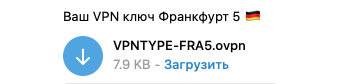 Конфигурационный файл .ovpn