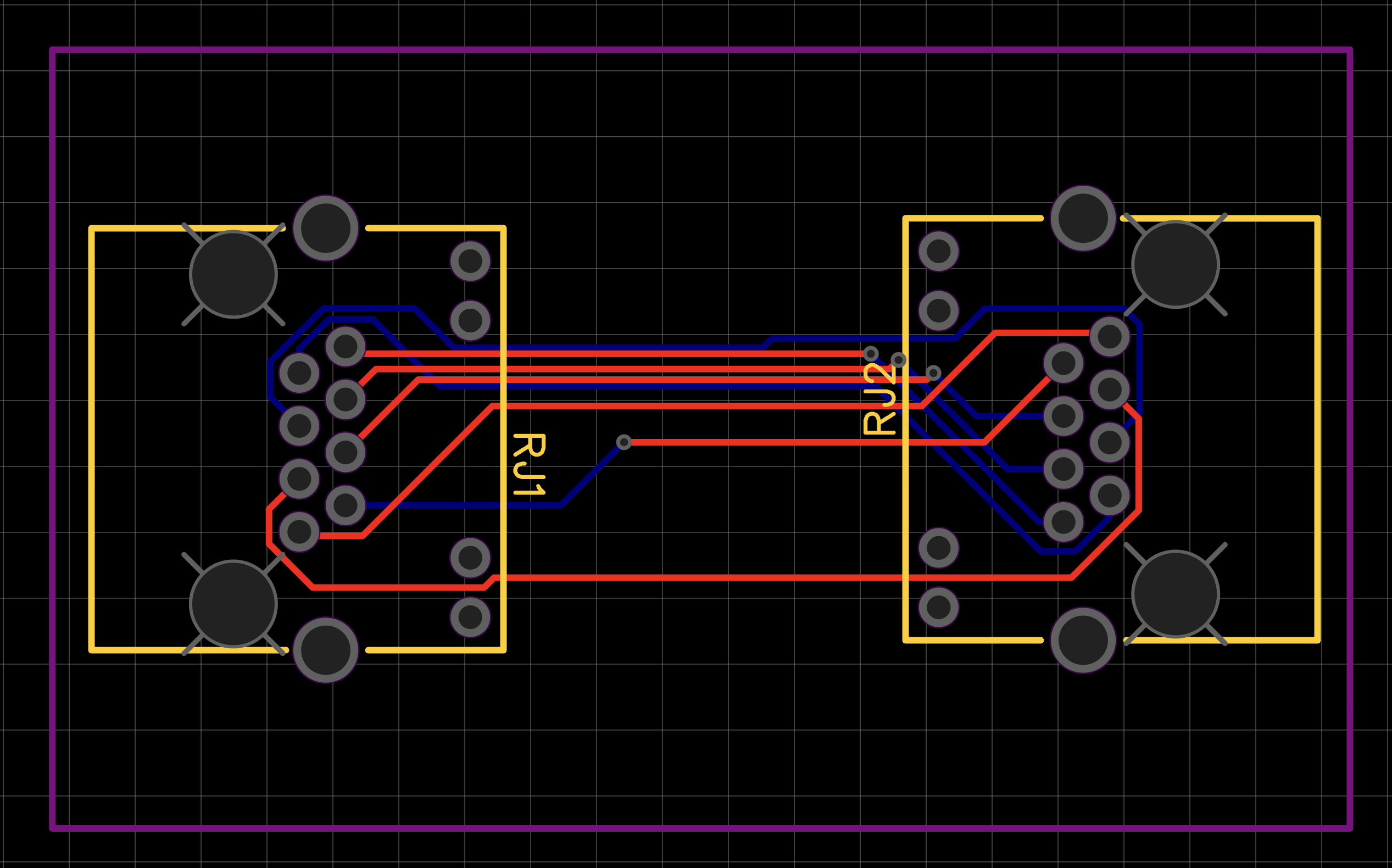 первый вариант платы RJ-45 на RJ-45