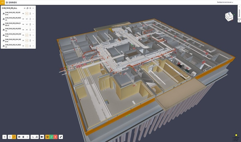 Рис. 9. Пример открытия в web-интерфейсе браузера междисциплинарной сводной 3D-модели в российской СОД.Источник: сайт https://www.sarex.io  