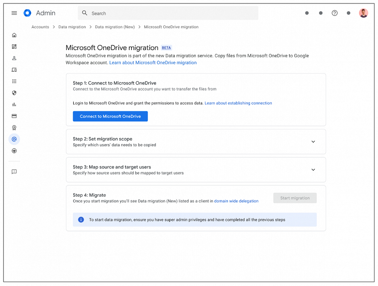 Google тестирует сервис переноса файлов из Microsoft OneDrive в Google Drive