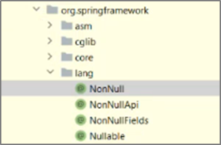 Рисунок 4 – Аннотации NonNull.org.springframework.lang