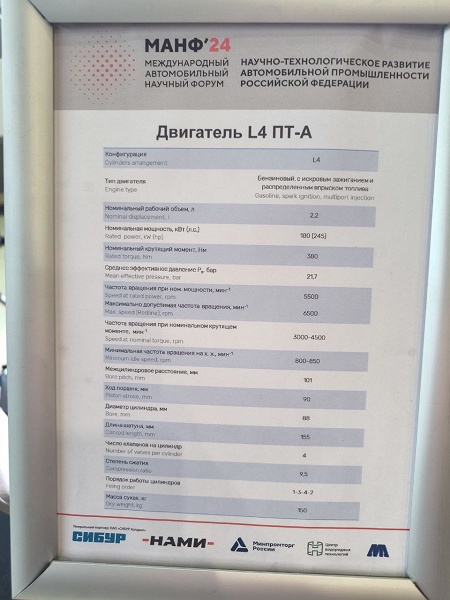 Российский 4-цилиндровый турбомотор мощностью 245 л.с. Живые фото двигателя L4 ПТ-А разработки НАМИ