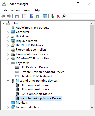 Remote Desktop Mouse Device