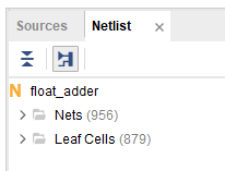 После синтеза рядом с вкладкой Sources появилась вкладка Netlist 