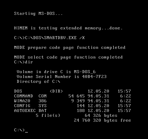 Командная строка MS-DOS