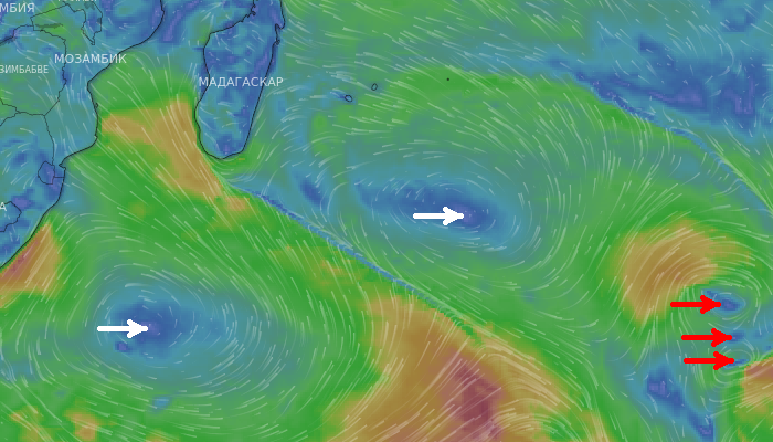 Рис. 3. Новый тип штормов над Индийским океаном