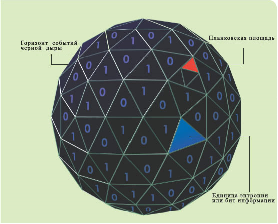 Энтропия чёрной дыры пропорциональна площади горизонта событий