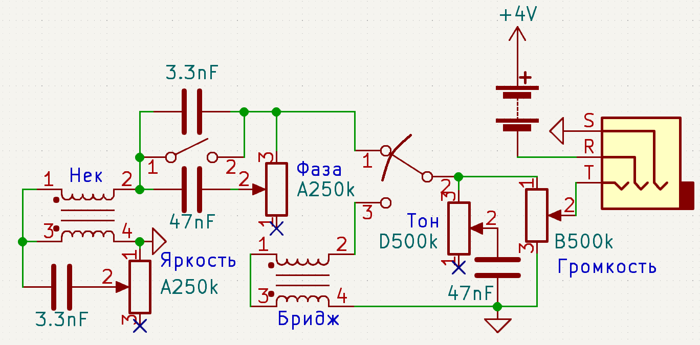 Полуакустический телекастер с продвинутым темброблоком - 7