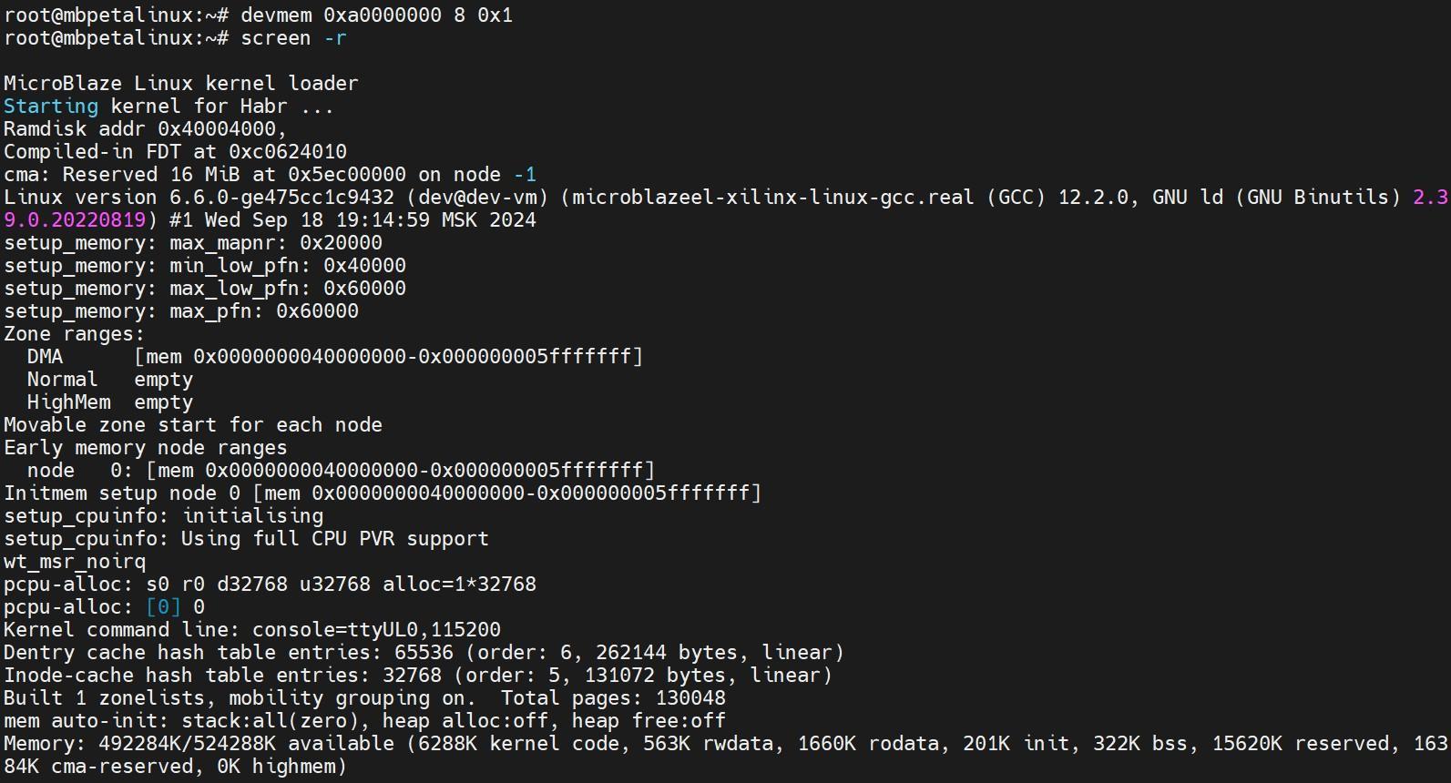 Запуск ОС Soft-CPU мини-загрузчиком